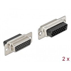 Złącze D-Sub HD 26-pin. żeńskie wciskane metalowe 2 szt. Delock 66724