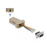 Adapter D-Sub 9-pin. żeński do RJ11/RJ14 6-pin. żeński do montażu Delock 66770