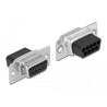 Adapter D-Sub 9-pin. żeński do RJ11/RJ14 6-pin. żeński do montażu Delock 66770
