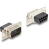Adapter D-Sub 9-pin. męski do RJ12 żeński do montażu niebieski Delock 67075