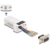 Adapter D-Sub 9-pin. żeński do RJ12 żeński do montażu biały Delock 67078