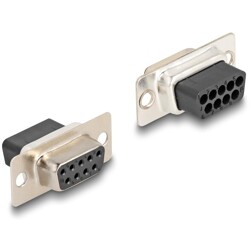 Adapter D-Sub 9-pin. żeński do RJ12 żeński do montażu czerwony Delock 67079