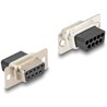 Adapter D-Sub 9-pin. żeński do RJ12 żeński do montażu czerwony Delock 67079