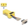 Adapter D-Sub 9-pin. żeński do RJ12 żeński do montażu żółty Delock 67081