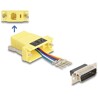 Adapter D-Sub 15-pin. męski do RJ12 żeński do montażu żółty Delock 67086