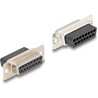 Adapter D-Sub 15-pin. żeński do RJ12 żeński do montażu niebieski Delock 67090