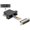 Adapter D-Sub 25-pin. męski do RJ12 żeński do montażu czarny Delock 67092