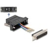 Adapter D-Sub 25-pin. męski do RJ12 żeński do montażu czarny Delock 67092