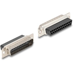 Adapter D-Sub 25-pin. męski do RJ12 żeński do montażu czarny Delock 67092