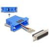 Adapter D-Sub 25-pin. męski do RJ12 żeński do montażu niebieski Delock 67095
