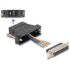 Adapter D-Sub 25-pin. żeński do RJ12 żeński do montażu czarny Delock 67097