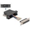 Adapter D-Sub 25-pin. żeński do RJ12 żeński do montażu czarny Delock 67097