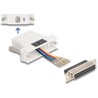 Adapter D-Sub 25-pin. żeński do RJ12 żeński do montażu biały Delock 67098