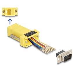 Adapter D-Sub 9-pin. męski do RJ45 żeńskie do montażu biały Delock 67104