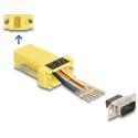 Adapter D-Sub 9-pin. męski do RJ45 żeńskie do montażu biały Delock 67104