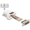 Adapter D-Sub 15-pin. żeński do RJ45 żeńskie do montażu biały Delock 67111