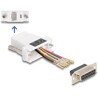 Adapter D-Sub 15-pin. żeński do RJ45 żeńskie do montażu biały Delock 67111