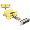 Adapter D-Sub 25-pin. męski do RJ45 żeńskie do montażu żółty Delock 67116