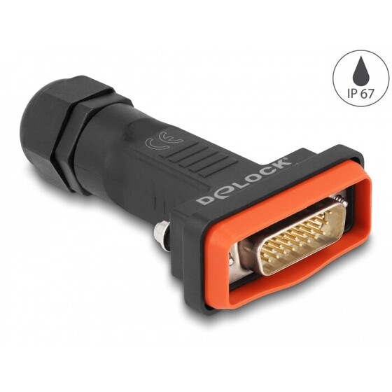 Złącze D-Sub HD 26-pin. męskie z wodoodporną obudową IP67 Delock 87808