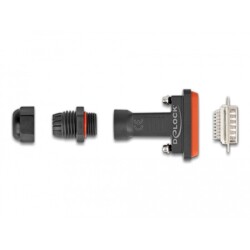 Złącze D-Sub HD 26-pin. męskie z wodoodporną obudową IP67 Delock 87808