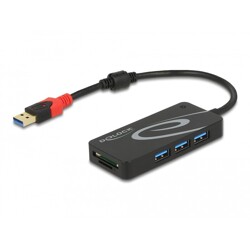 Hub zewnętrzny USB 3.2 Gen 1 5Gbps z USB-A - 3x USB-A + czytnik SD 2 gniazda Delock 62899