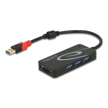 Hub zewnętrzny USB 3.2 Gen 1 5Gbps z USB-A - 3x USB-A + czytnik SD 2 gniazda Delock 62899