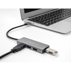 Hub 4-portowy USB 5Gbps z USB-A boczne porty USB-A Delock 63171