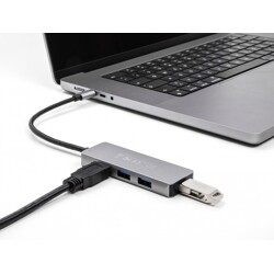 Hub 4-portowy USB 5Gbps z USB-C boczne porty USB-A Delock 63173