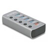 Hub USB 5Gbps 4x USB + port ładowania z przełącznikiem i podświetleniem Delock 63262