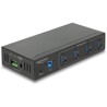 Zewnętrzny przemysłowy hub 4x USB 3.0-A ochrona ESD 15kV Delock 63309