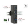 Zewnętrzny przemysłowy hub 7x USB 3.0-A ochrona ESD 20kV Delock 63311