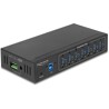 Zewnętrzny przemysłowy hub 7x USB 3.0-A ochrona ESD 20kV Delock 63311