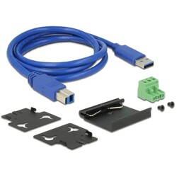 Zewnętrzny przemysłowy hub 7x USB 3.0-A ochrona ESD 20kV Delock 63311