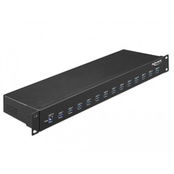 Hub do szafy Rack 19" 1U 13x USB 3.1 Gen 1 typ A Delock 64039
