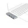 Hub 3-portowy + 2-slotowy czytnik kart do MacBook USB-C z PD 3.0 chowana przejściówka Delock 64078