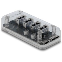 Przezroczysty hub zewnętrzny USB 3.0 4 porty Delock 64087