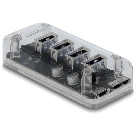 Przezroczysty hub zewnętrzny USB 3.0 4 porty Delock 64087