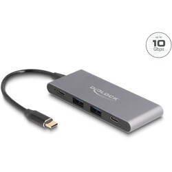 Hub 4-portowy USB-C 10Gbps 2x USB-A + 2x USB-C Delock 64111