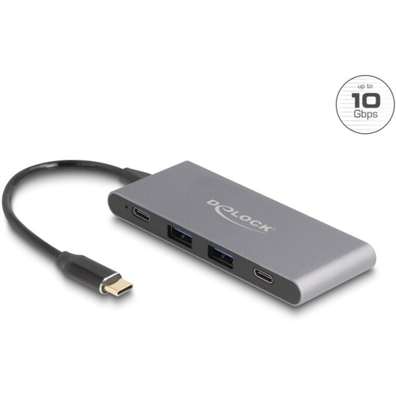Hub 4-portowy USB-C 10Gbps 2x USB-A + 2x USB-C Delock 64111