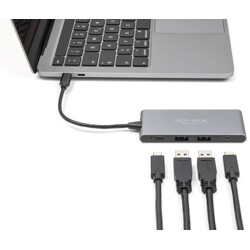 Hub 4-portowy USB-C 10Gbps 2x USB-A + 2x USB-C Delock 64111