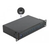 Hub do szafy Rack 10" 1U 10x USB 3.2 Gen 1 typ A Delock 64112