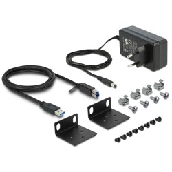 Hub do szafy Rack 10" 1U 10x USB 3.2 Gen 1 typ A Delock 64112