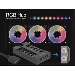 Hub RGB do diod ARGB 10 portów Delock 64128