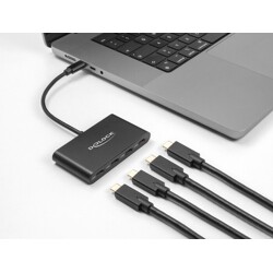 Hub USB 3.2 Gen 2 USB-C 4x USB-C 10Gbps Delock 64129