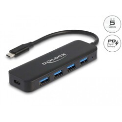 Hub USB-C 4x USB 3.2 Gen 1 z Power Delivery 85W Delock 64170