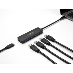 Hub USB-C 4x USB 3.2 Gen 1 z Power Delivery 85W Delock 64170