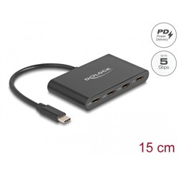 Hub USB 3.2 Gen 1 USB-C 3x USB-C + 1x USB-C PD 100W Delock 64174
