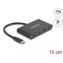 Hub USB 3.2 Gen 1 USB-C 3x USB-C + 1x USB-C PD 100W Delock 64174