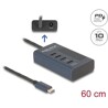 Hub USB 10Gbps 4x USB-C PowerDelivery 20W ze wskaźnikiem zasilania Delock 64189