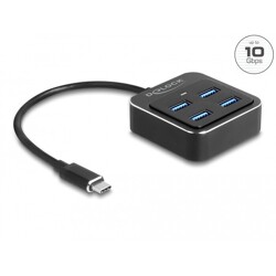 Hub USB 3.2 Gen 2 USB-C 4x USB-A 10Gbps Delock 64191